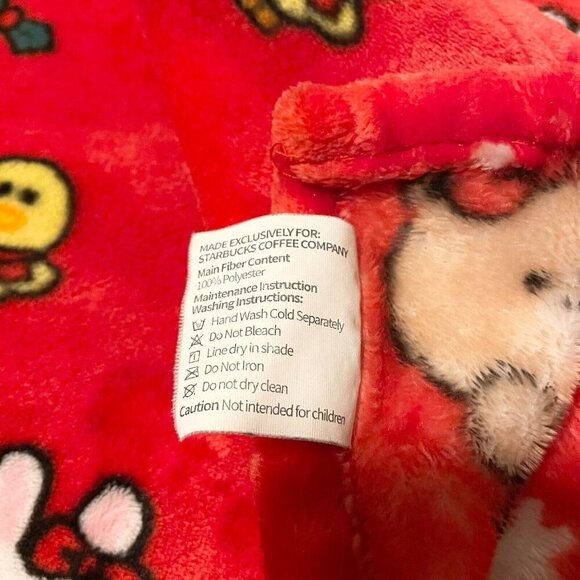 Starbucks Line Friends Brown Limited Edition Holiday Blanket 40 x 26 Inch - Picture 12 of 16